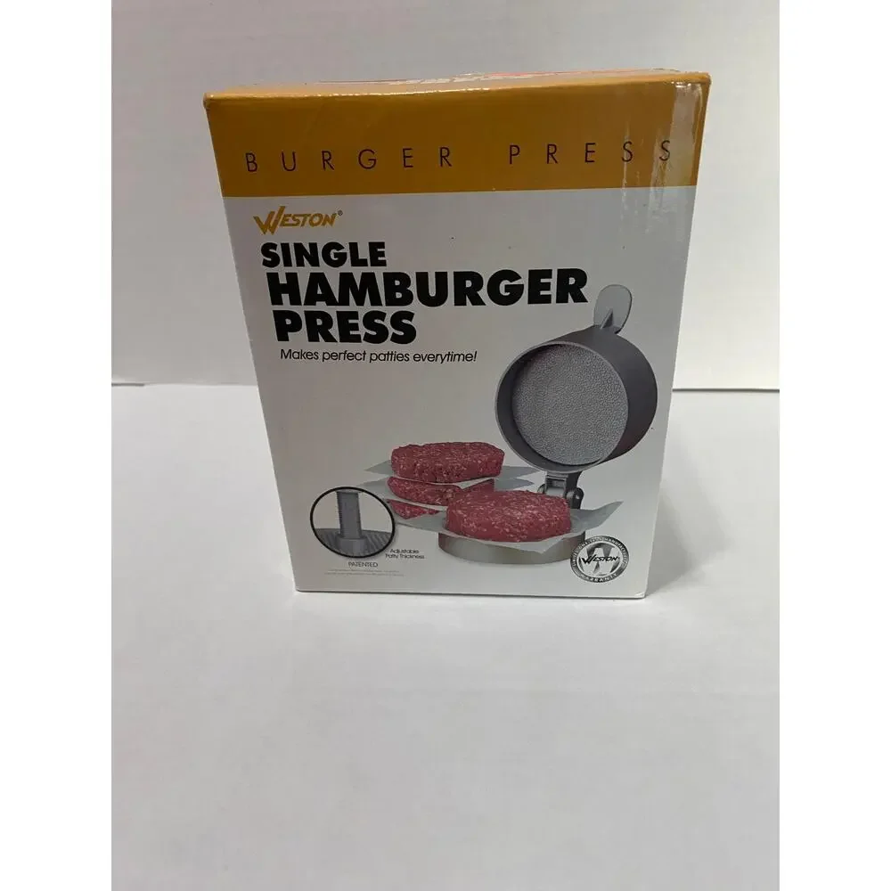 Weston Single Hamburger Press Adjustable Patty Maker 07 0301 Pre Owned